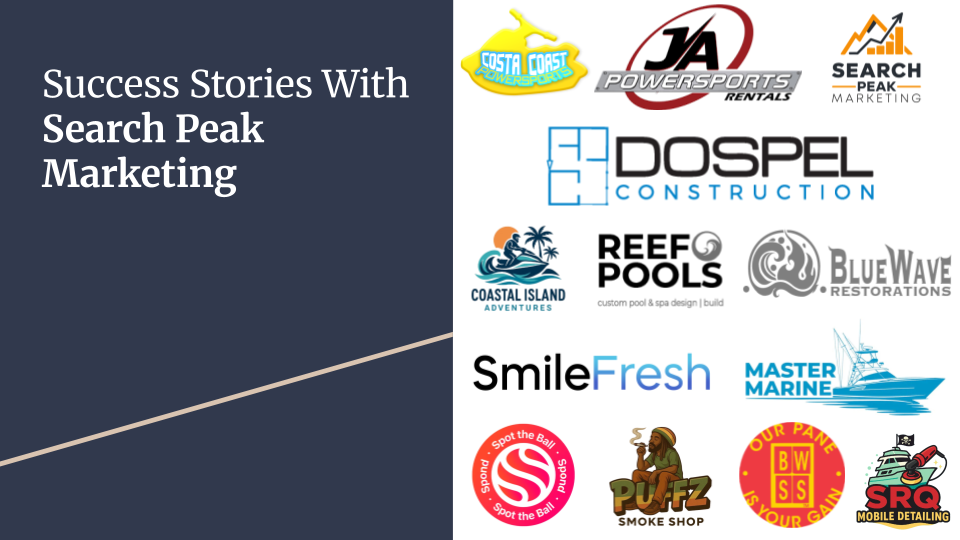 Search Peak SEO Success Stories - PPC, Local SEO, Link Building & More